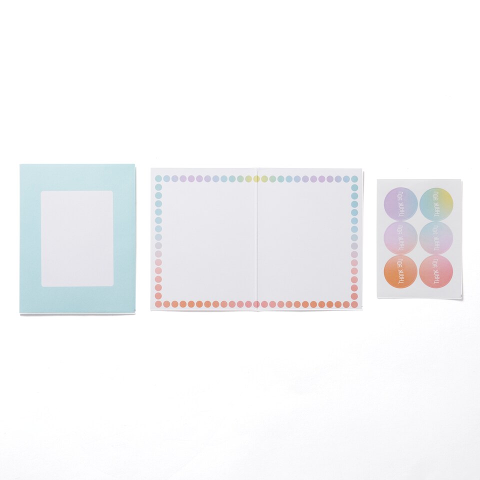 image 1 of Paperchase Ombre 6 Pack 'Thank You' Cards