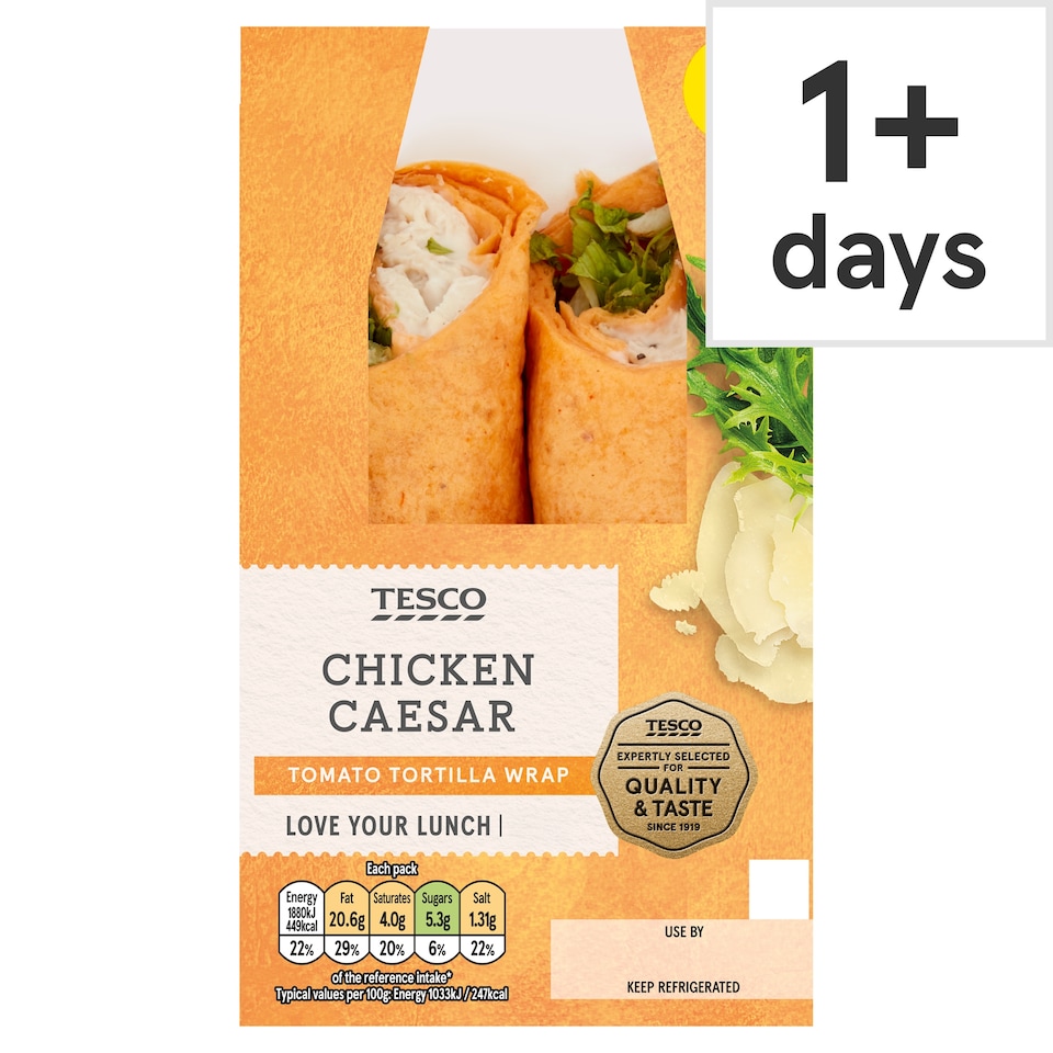Tesco Chicken Caesar Wrap