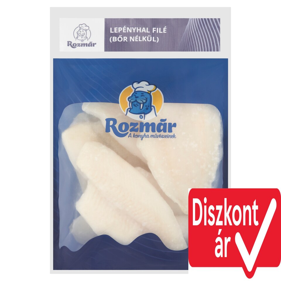 Rozmár gyorsfagyasztott lepényhalfilé bőr nélkül 700 g