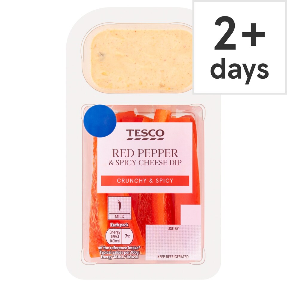 Tesco Red Peppers & Spicy Cheese Dip 120G Tesco Groceries