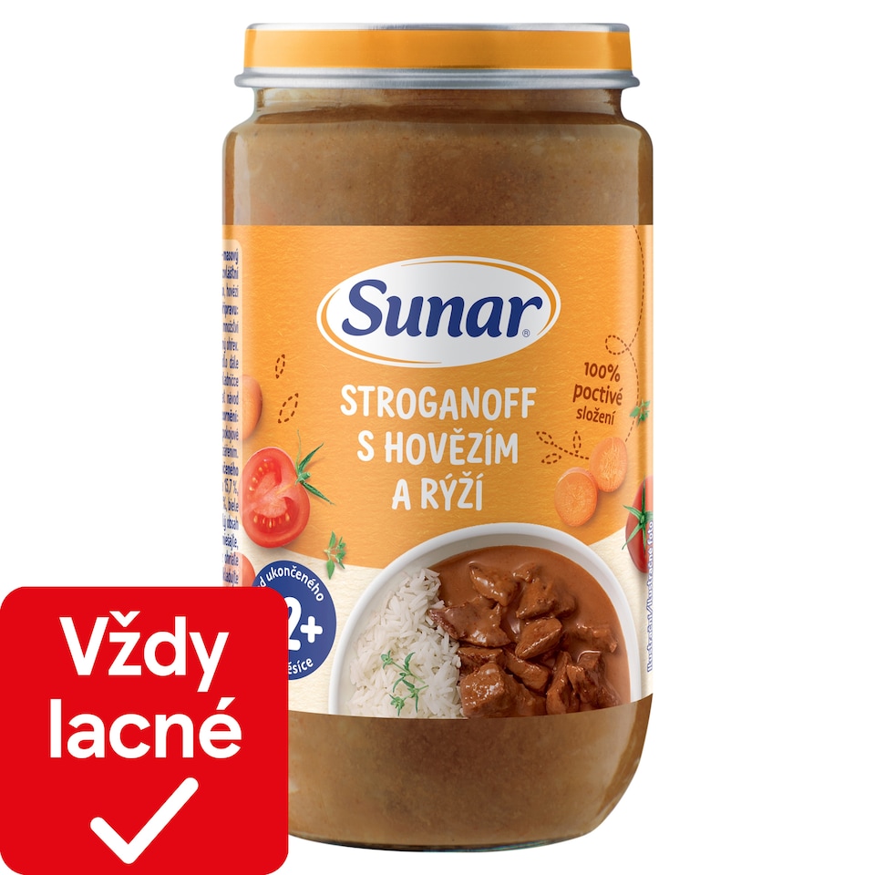 obrázok 1 z Sunar príkrm stroganov s hovädzím a ryžou 12m +, 235 g