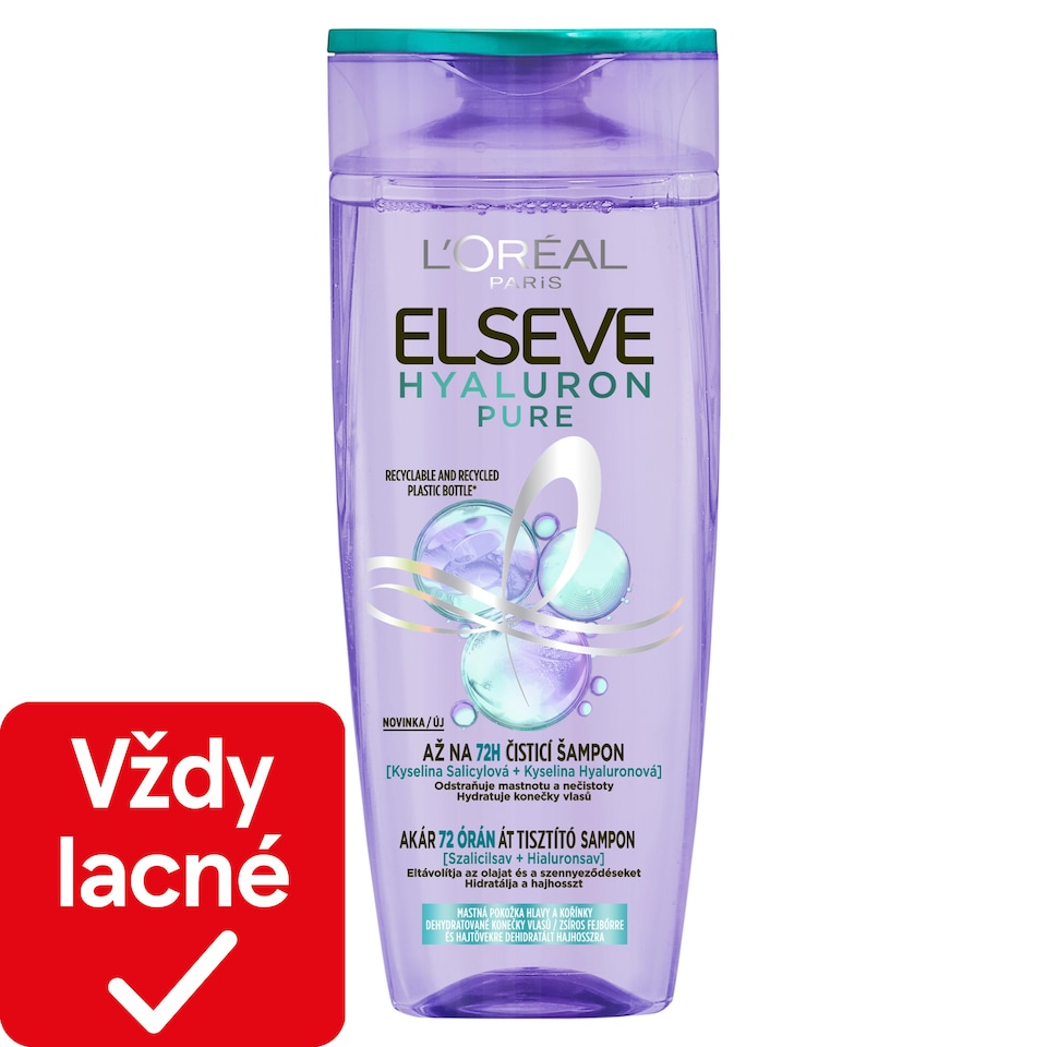 L'Oréal Paris Elseve Hyaluron Pure šampón, 400 ml