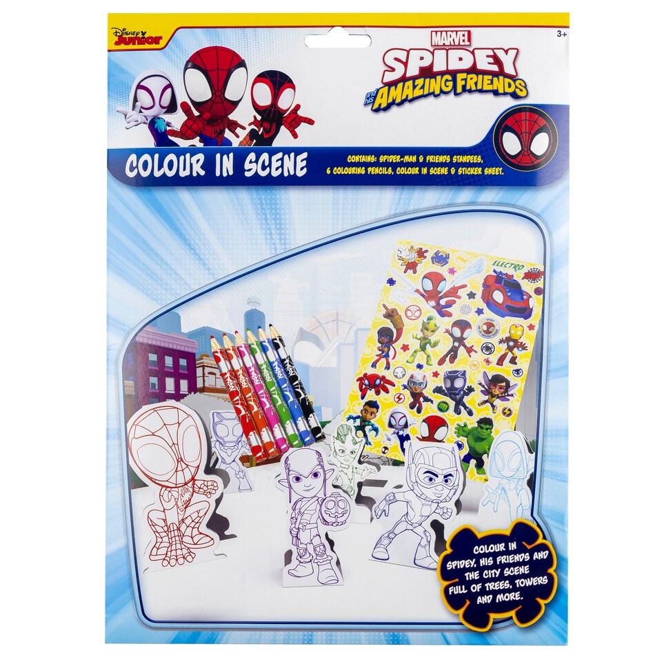 Marvel Spidey & Friends Colour in Scene