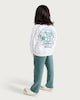 image 3 of F&F Boys 2-Piece Cotton Rich Pizza Print Sweatshirt and Wide Leg Joggers Set in Green