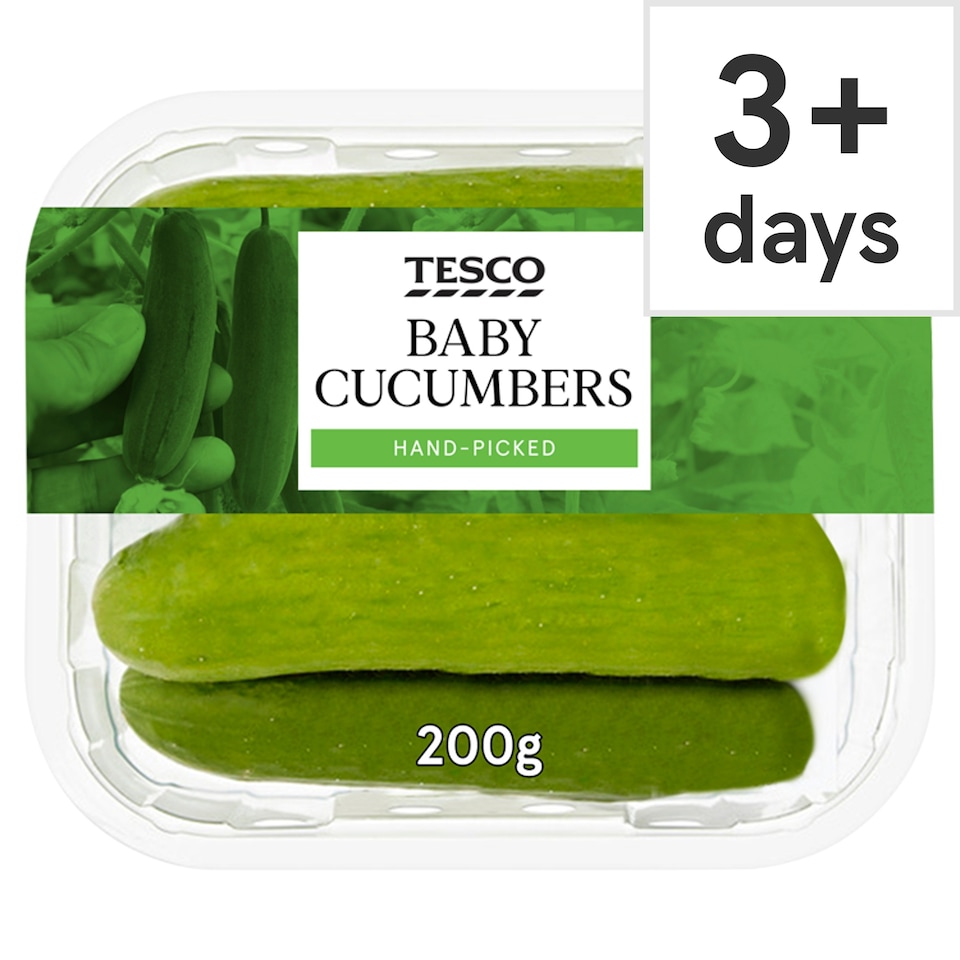 image 1 of Tesco Baby Cucumbers 200G