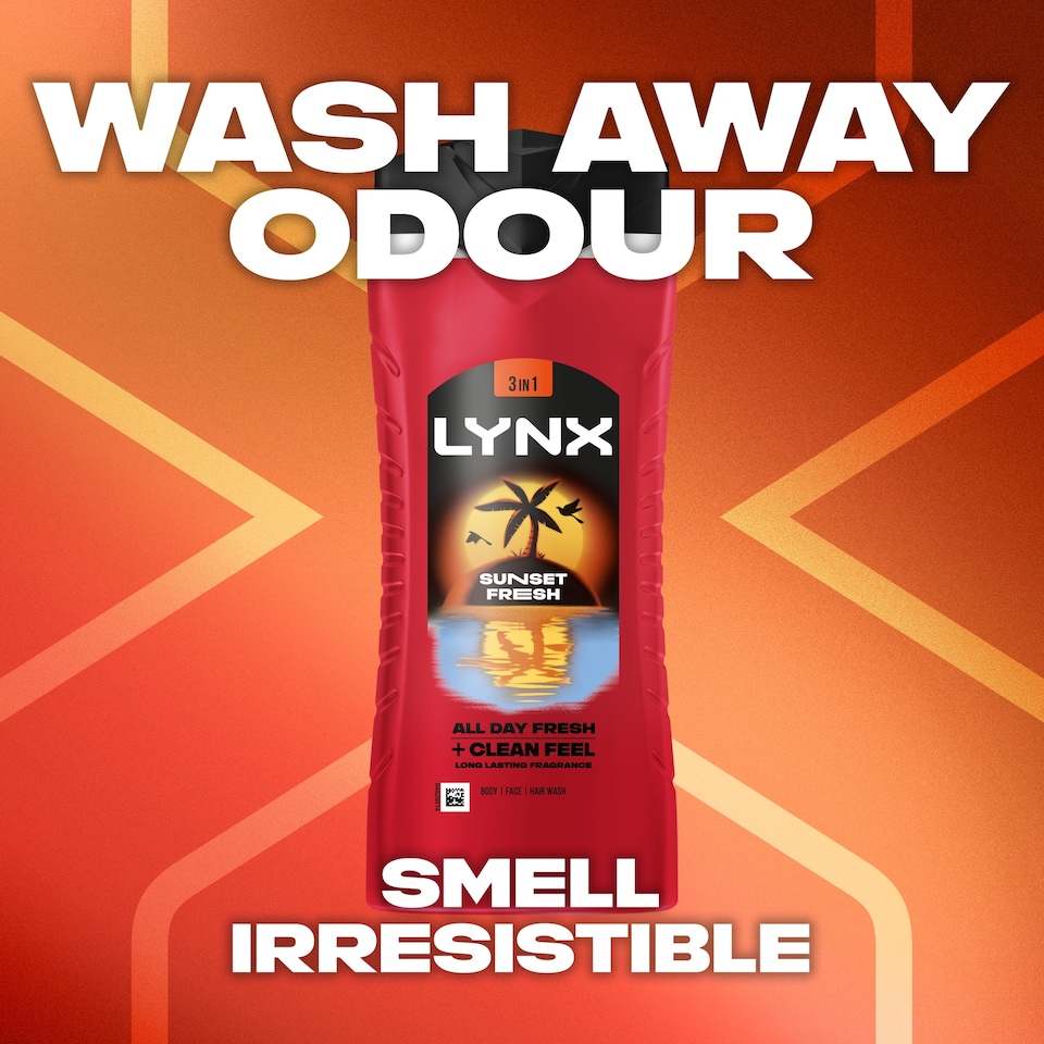 image 1 of Lynx 3 in 1 Bodywash Shower Gel Sunset Fresh 500ml