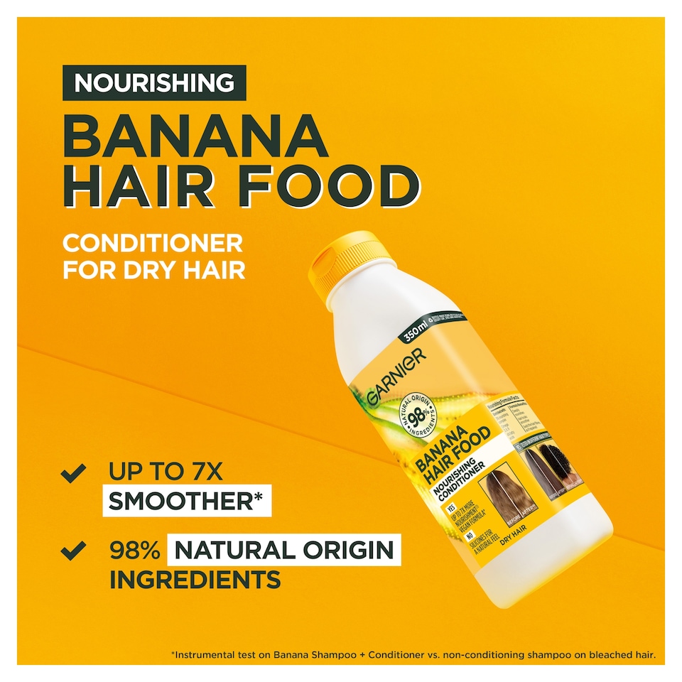 image 1 of Garnier Ultimate Blends Nourishing Conditioner - Banana Hair Food 350ml
