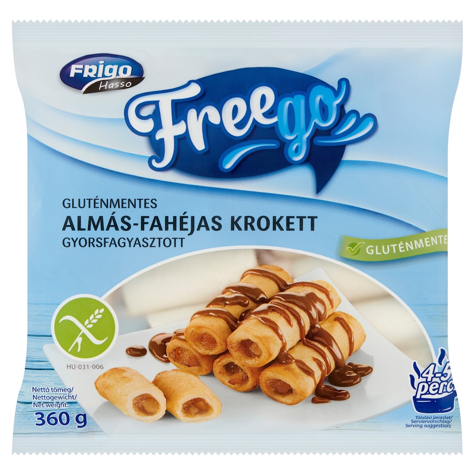 Freego Quick-Frozen Gluten-Free Croquette with Apple-Cinnamon Filling 360 g