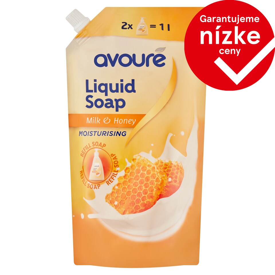 Avouré Milk & honey tekuté mydlo 1 l