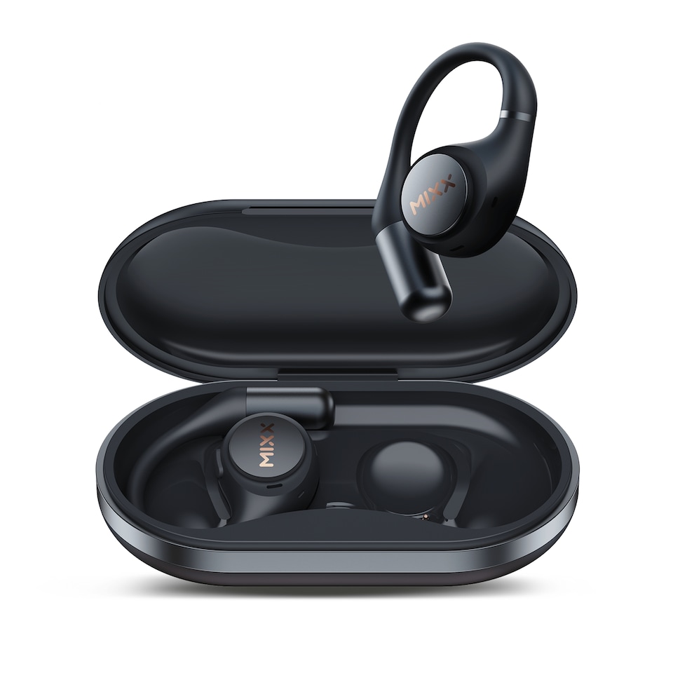 image 1 of Mixx Airflow Open Ear Sports Headphones Black