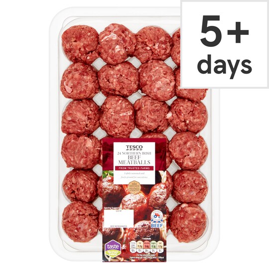 Tesco Beef Meatballs 672g Tesco Groceries