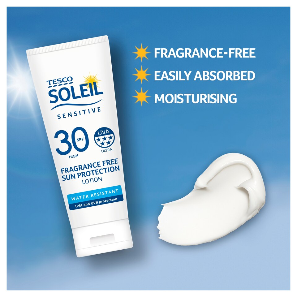 image 1 of Tesco Soleil Sensitive Sun Lotion Spf30 200Ml