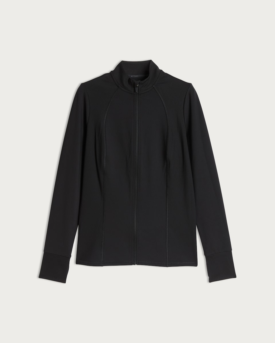 image 1 of F&F Active Zip Through Jacket in Black