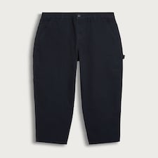 F&F Pure Cotton Button Fastening Utility Trousers in Black
