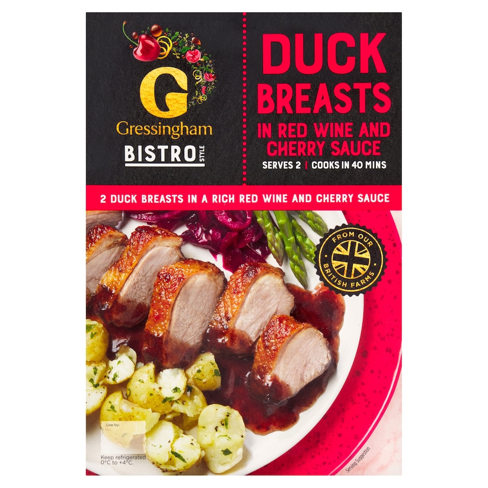 Gressingham Duck Breasts in Red Wine and Cherry Sauce 400g