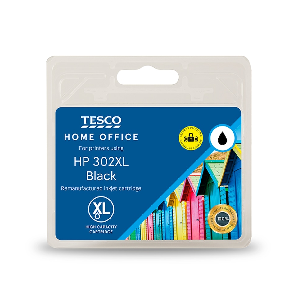 Tesco HP302XL Remanufactured Black Printer Ink Cartridge