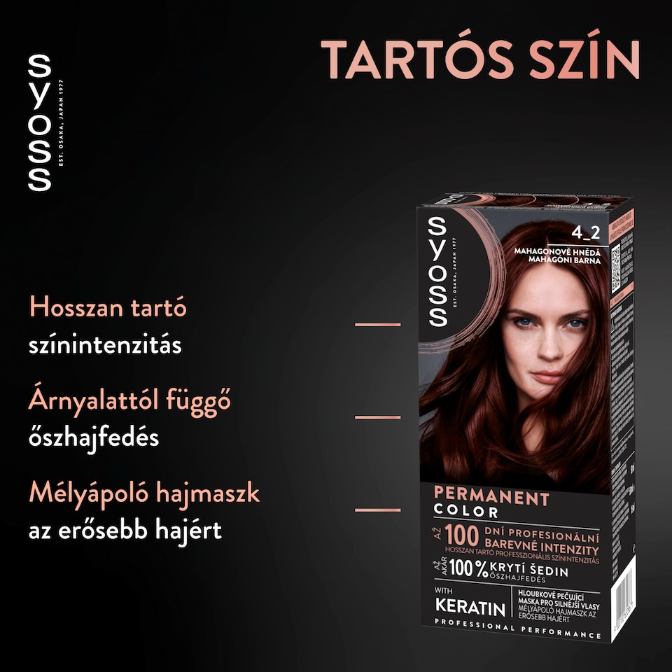 image 1 of Syoss Color 4-2 Mahogany Brown Permanent Hair Colorant