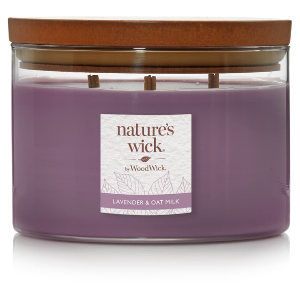 Natures Wick Multi Wick Candle Lav&Oat Milk 433G