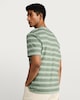 image 3 of F&F Pure Cotton Stripe Ribbed T-Shirt in Green