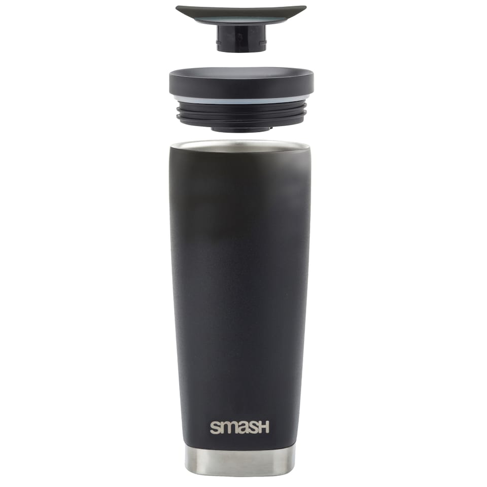 image 1 of Smash Black Twist And Lock Coffee Cup 475Ml