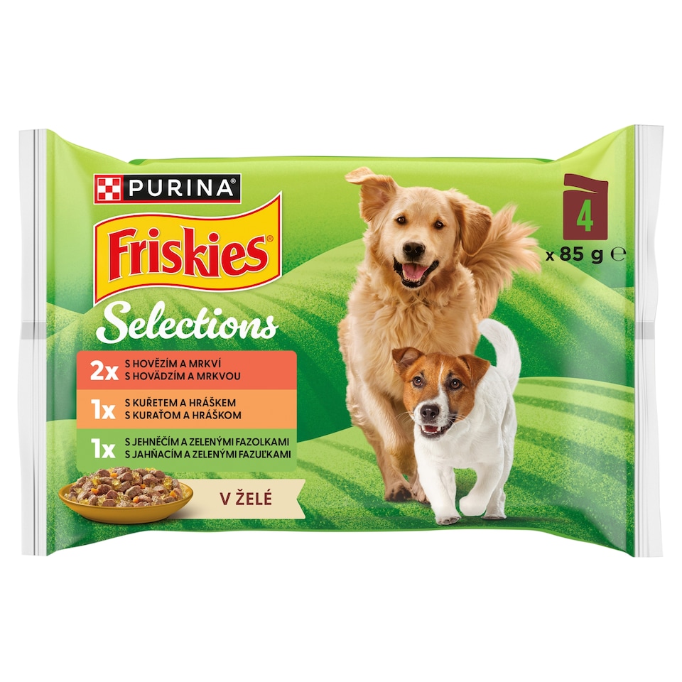 Friskies Selections Beef, Chicken and Lamb in Jelly 4 x 85g