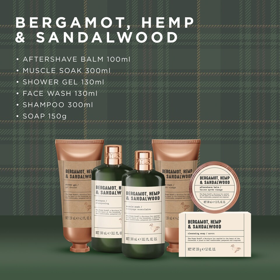 image 1 of Baylis & Harding The Fuzzy Duck Bergamot, Hemp & Sandalwood Men's Ultimate Wash Kit Gift Set