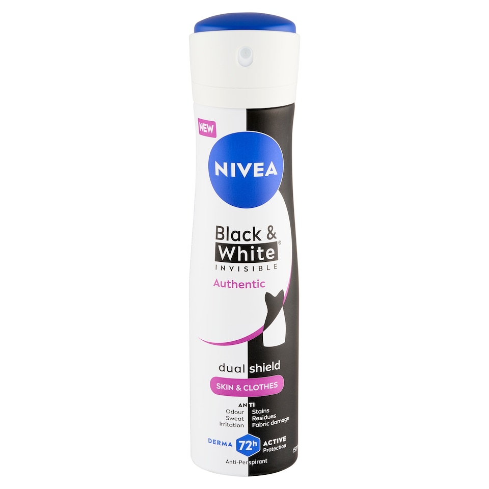 image 1 of NIVEA MEN Black & White Invisible Authentic Anti-Perspirant 150 ml