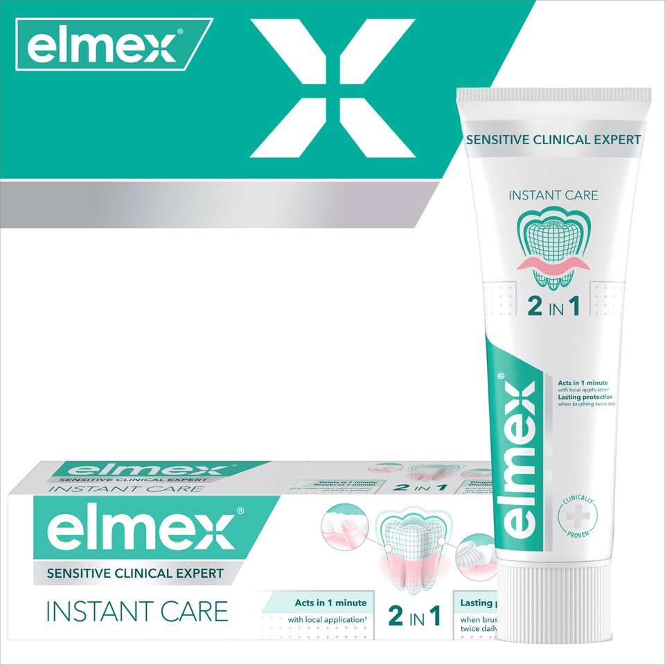 Obrázek 1 pro produkt Zubní pasta elmex Sensitive Clinical Expert Instant Care 2v1