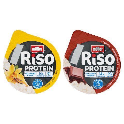 Mueller Rice Pudding Raspberry Müller Riso Protein Milk Rice Dessert with Sweeteners 180 g - Tesco ...