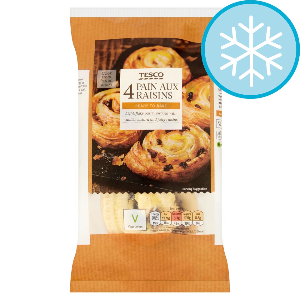 Tesco X4 Pain Au Raisin 410G