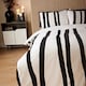 image 1 of Cosmo Living Black Crafted Stripe Duvet Set Double