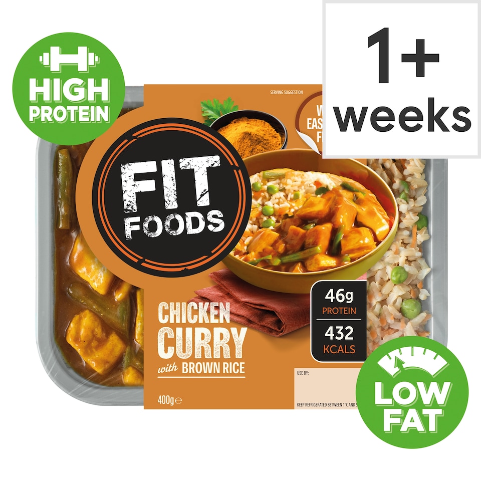 Fit Foods Chicken Curry With Brown Rice 400G