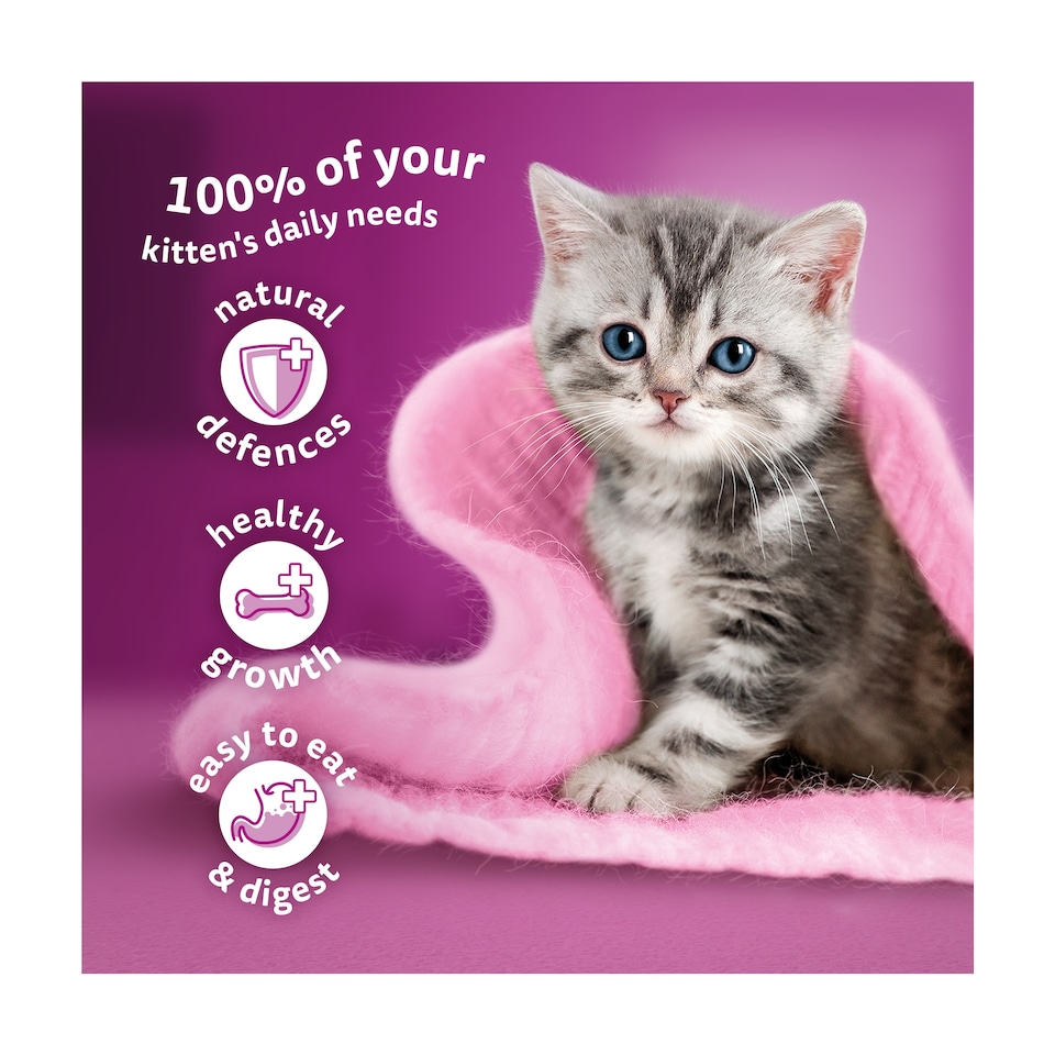 image 1 of Whiskas Kitten Cat Food Pouches Fish Favourites in Jelly 12x85g