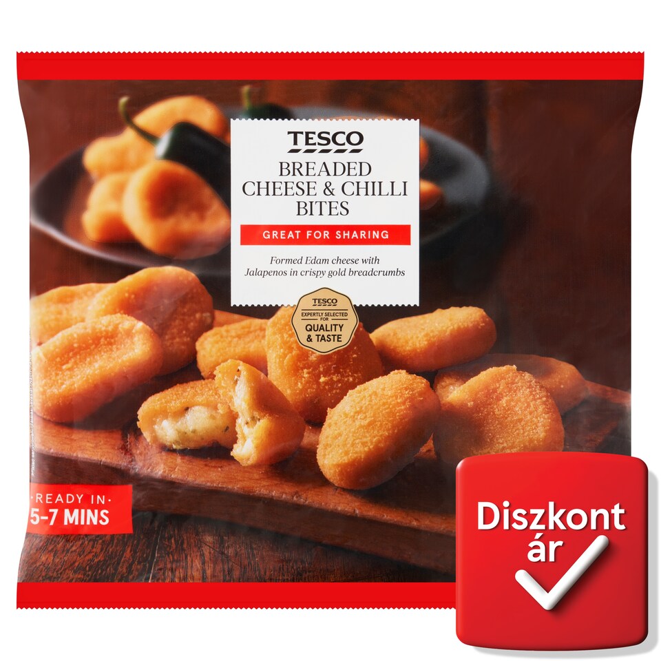 Tesco gyorsfagyasztott formázott edami sajt jalapenoval 500 g