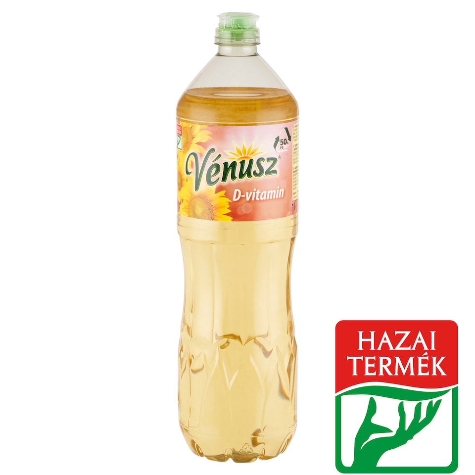 Vénusz Refined Sunflower Cooking Oil with Added Vitamin D 1 l