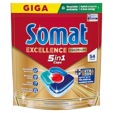 Somat Excellence Premium 5in1 Dishwasher Capsule 54 pcs 1004,4 g