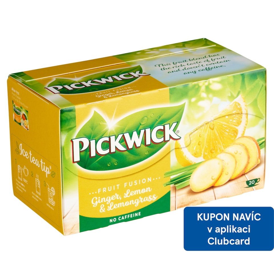 Pickwick Fruit Fusion Ovocnobylinný čaj se zázvorem, citronem a citronovou trávou 20 x 2g (40g)