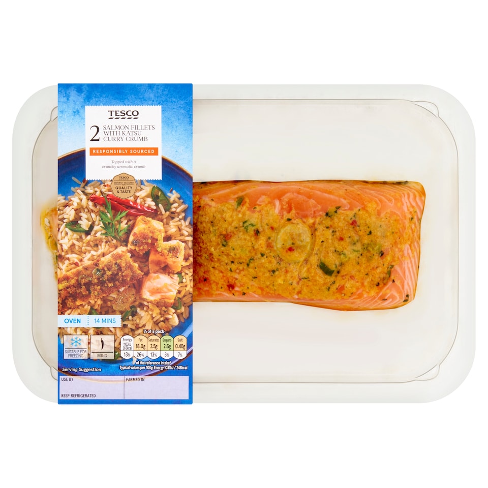 TESCO TWA Salmon with Katsu Style Curry Crumb 220g