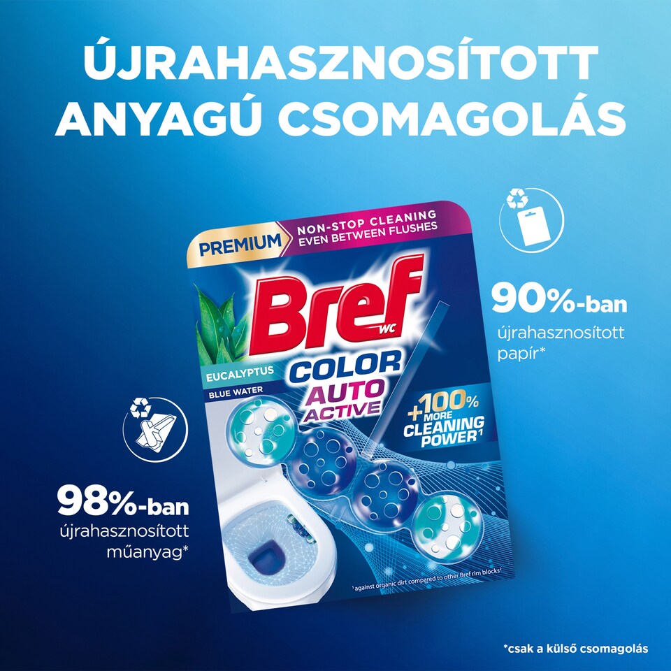Bref Color Auto Active Eucalyptus WC-frissítő 5 x 50 g  1. kép