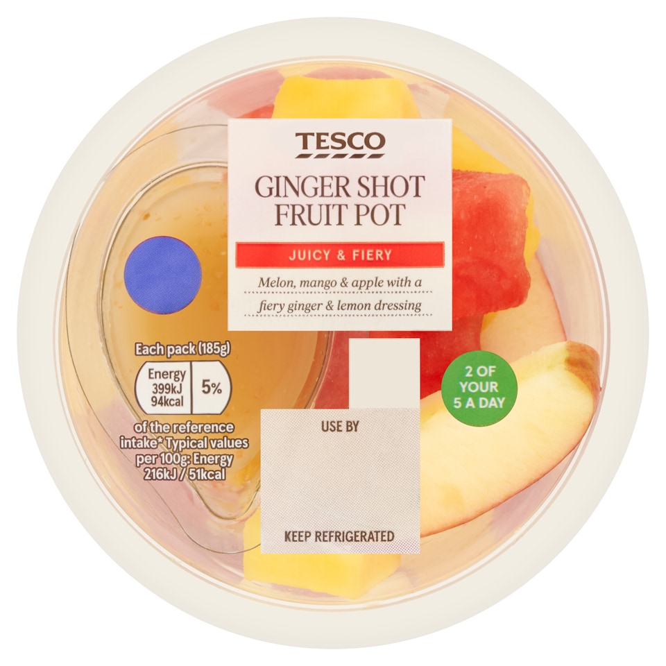 image 1 of Tesco Ginger Shot Fruit Pot 185g