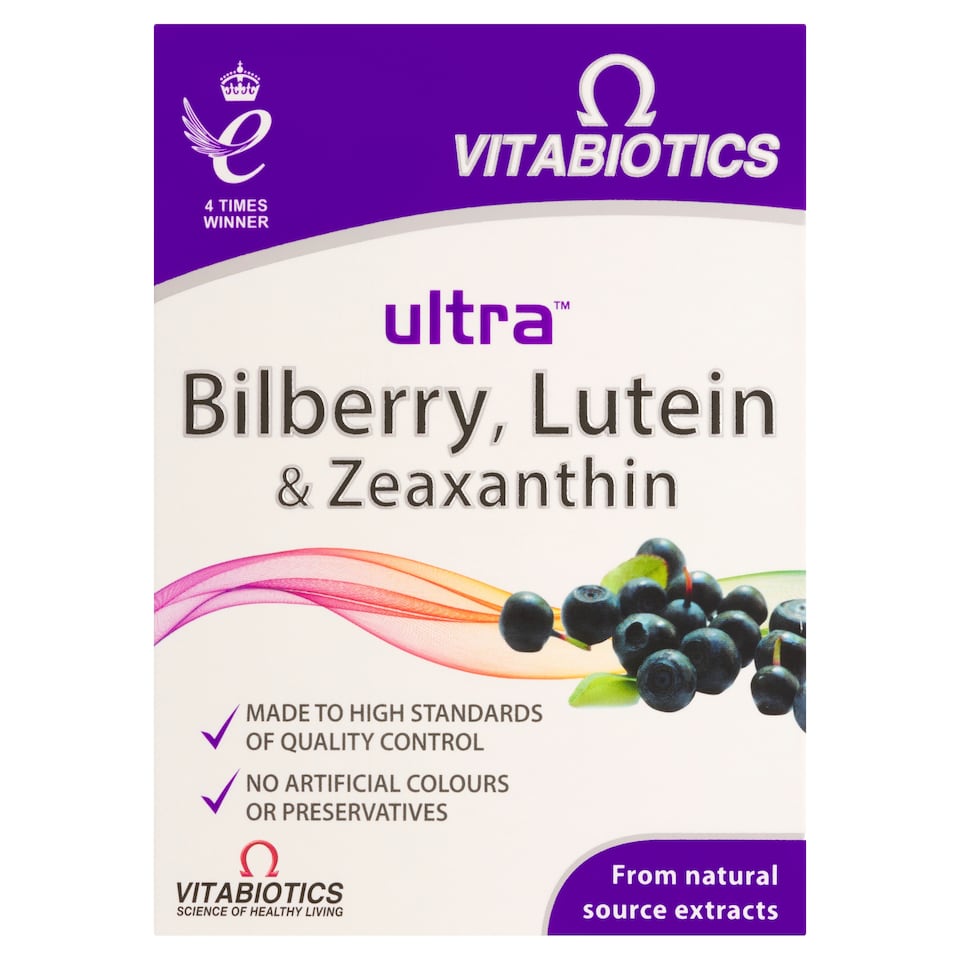 Vitabiotics Ultra Bilberry, Lutein & Zeaxanthin Tablets 30s