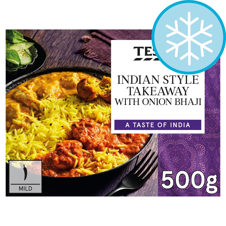 Tesco Indian Style Takeaway with Onion Bhaji 500g Tesco Groceries