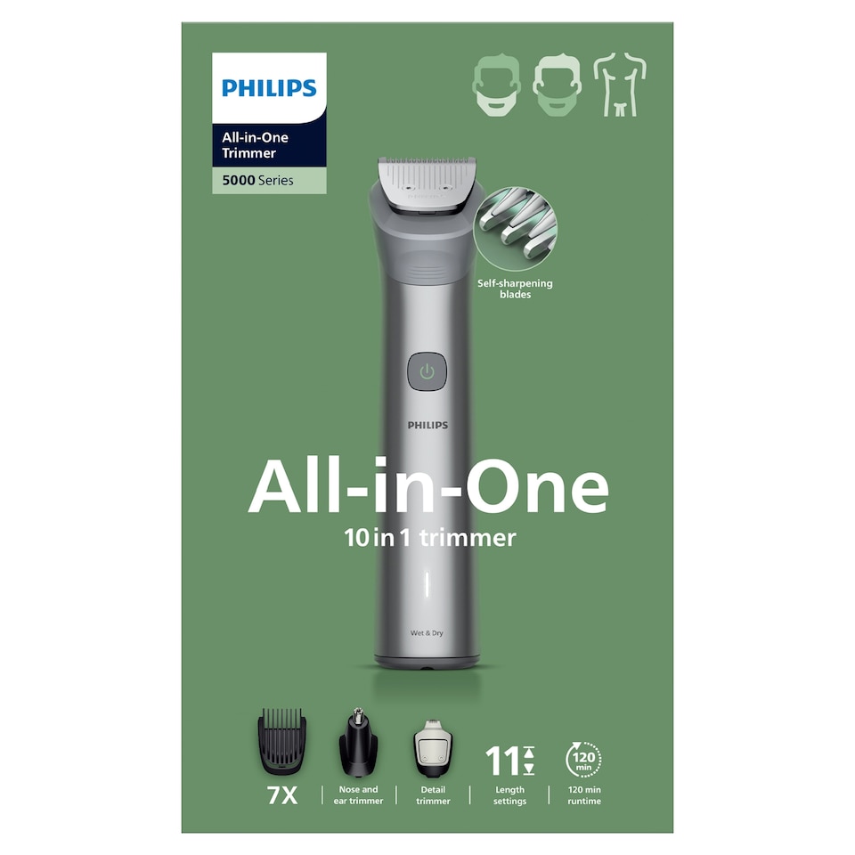 image 1 of Philips 5000 Series All-in-one, 10-in-1 trimmer Multigroom MG5921/15