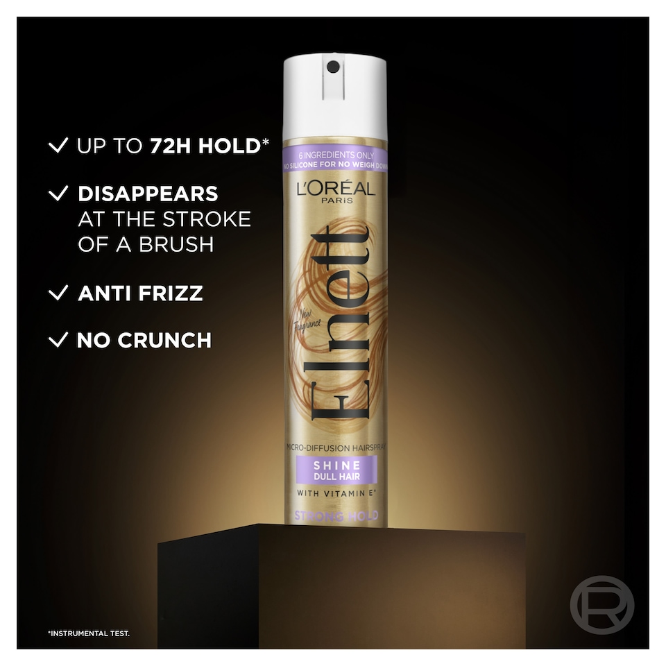 image 1 of L'Oreal Elnett Shine Strong Hold Hair Spray 200Ml