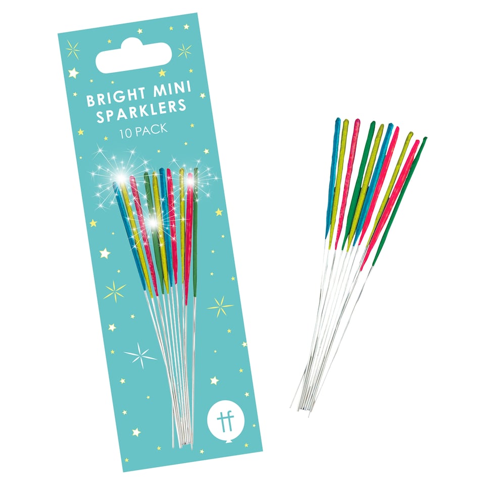 image 1 of Mini Neon Sparklers 10pk