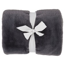 Tesco Fur Throw Grey