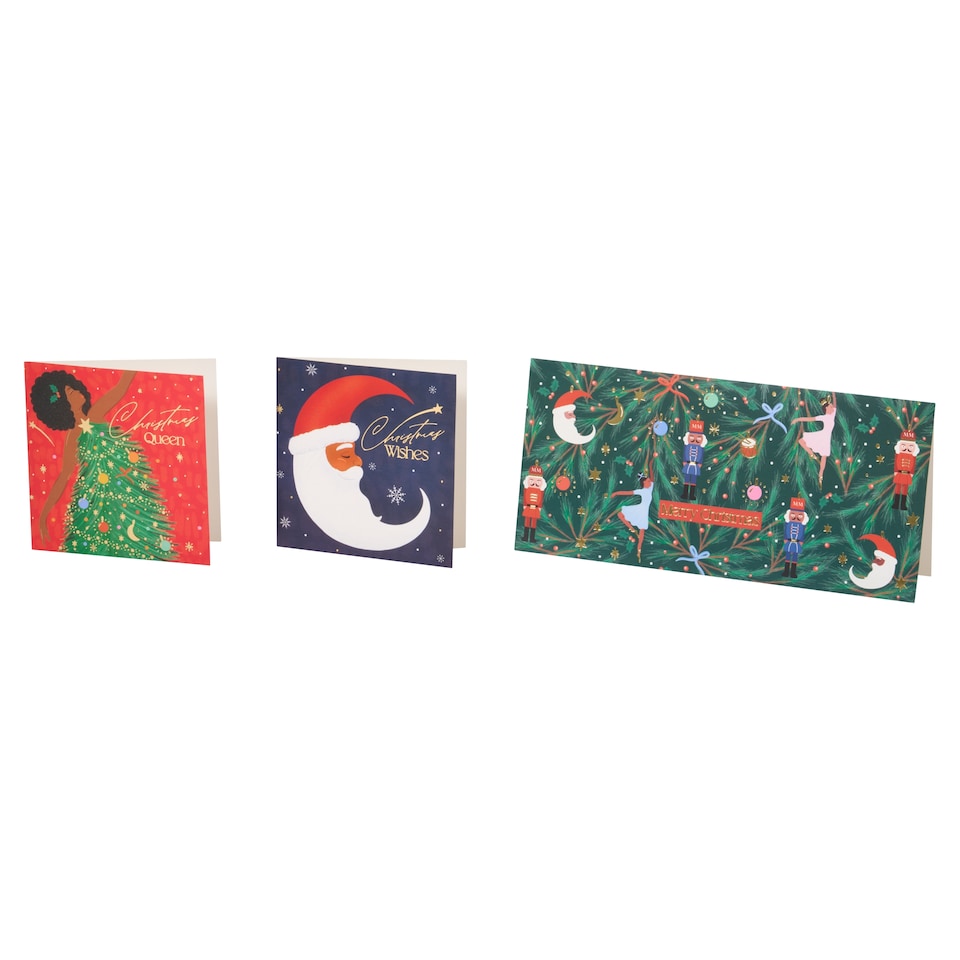 Tesco March Muses Christmas Cards 18 Pack