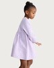 image 3 of F&F Girls Floral Print Long Sleeved Sweat Dress in Lilac
