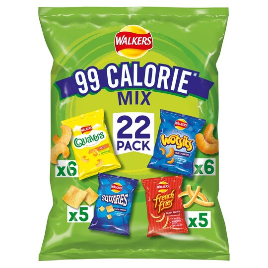 image 1 of Walkers 99 Calorie Mix Snacks 22 Pack 395G