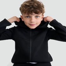 F&F Active Cotton Rich Zip Up Hoodie in Black